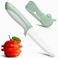 thumbnail image 1 of Premium Ceramic Knife 4 Inches, Kitchen Paring Knife - Ultra Sharp Fruit Knife For Vegetable Food With Hippo Shaped Cover, Small Portable Pairing Knives Food Knife With Sheath, 1 of 7