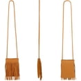 thumbnail image 4 of Women Mini Fringe Tassel PU Leather Crossbody Bag Hobo Bag Cell Phone Coin Purse Wallet, 4 of 7