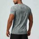 thumbnail image 5 of Ceisia Men's Textured Print Sport T-shirt Slim Fit Short Sleeve Round Neck Breathable Running Casual All Season Tee Tops Green M Gifts, 5 of 7