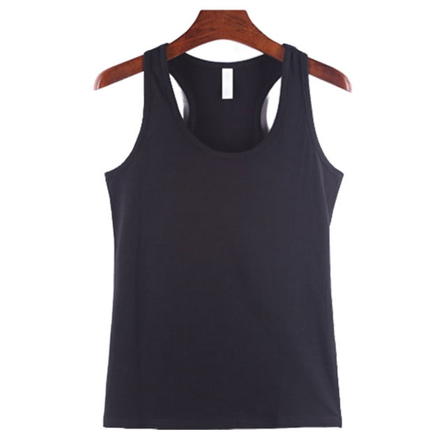 Minnieouse Chaleco de algodón para mujer, ropa recortada de moda de punto, camiseta transpirable fresca, camisas de fondo exterior de primavera, Prendas para la parte del cuerpo Negro 3XL Minnieouse AP010463-06B