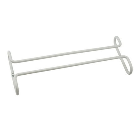 

Durable Single Row Suspension Hanging Wine Glass Holder Inverted Shelf Under Mounted White