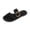 Black, variant on Flat Sandals for Women Toe Ring Thong Slip-On Summer Beach Sandals Comfort Walking Slides Shoes, Black Size 8.5