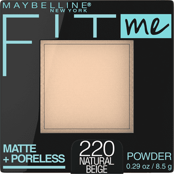 Maybelline Fit Me Matte Poreless Pressed Face Powder Makeup, Natural Beige, 0.29 oz