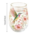 thumbnail image 3 of Floral Hummingbird Gold Trim Tumbler, Elegant Stemless Glass, Art Hand-Painted Stemless Glass, Stylish Drinking Cup for Tea (-selling Collection), 3 of 5
