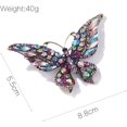 thumbnail image 3 of Broche de mariposa grande de 3,5 pulgadas para mujer, accesorio de moda en tono dorado con cristales de diamantes de imitación para regalo de fiesta de boda, 1 unidad, azul ER, 3 of 5
