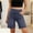 04-Navy, variant on Bermuda Jean Shorts -Women High Waisted Cozy Tummy Control Stretchy Pull On Denim Jean Shorts Knee Length Jorts with Pockets 03-Light Blue L