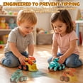 thumbnail image 5 of Toys for 1 2 3 Year Old Boy Girl, Construction Vehicle Dinosaur Toy Cars For Toddlers, Press And Go Toy Cars, Pull Back Cars Baby Toys, 5 of 10