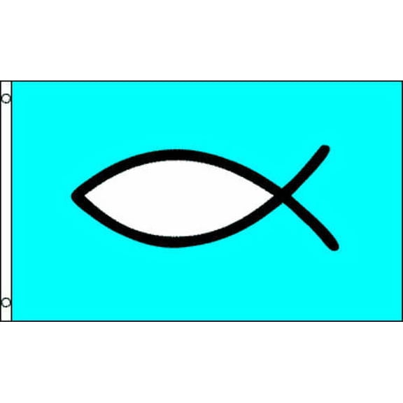 3x5 Christian Jesus Christ Fish Flag 3'x5' House Banner Brass Grommets