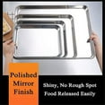 thumbnail image 4 of Tutuviw Stainless Steel Sheet Pan Baking Sheet Set of 4 Sheet Baking Pans Stainless Steel Bakeware Non Toxic & Healthy, Mirror Finish & Rust Free, 4 of 7