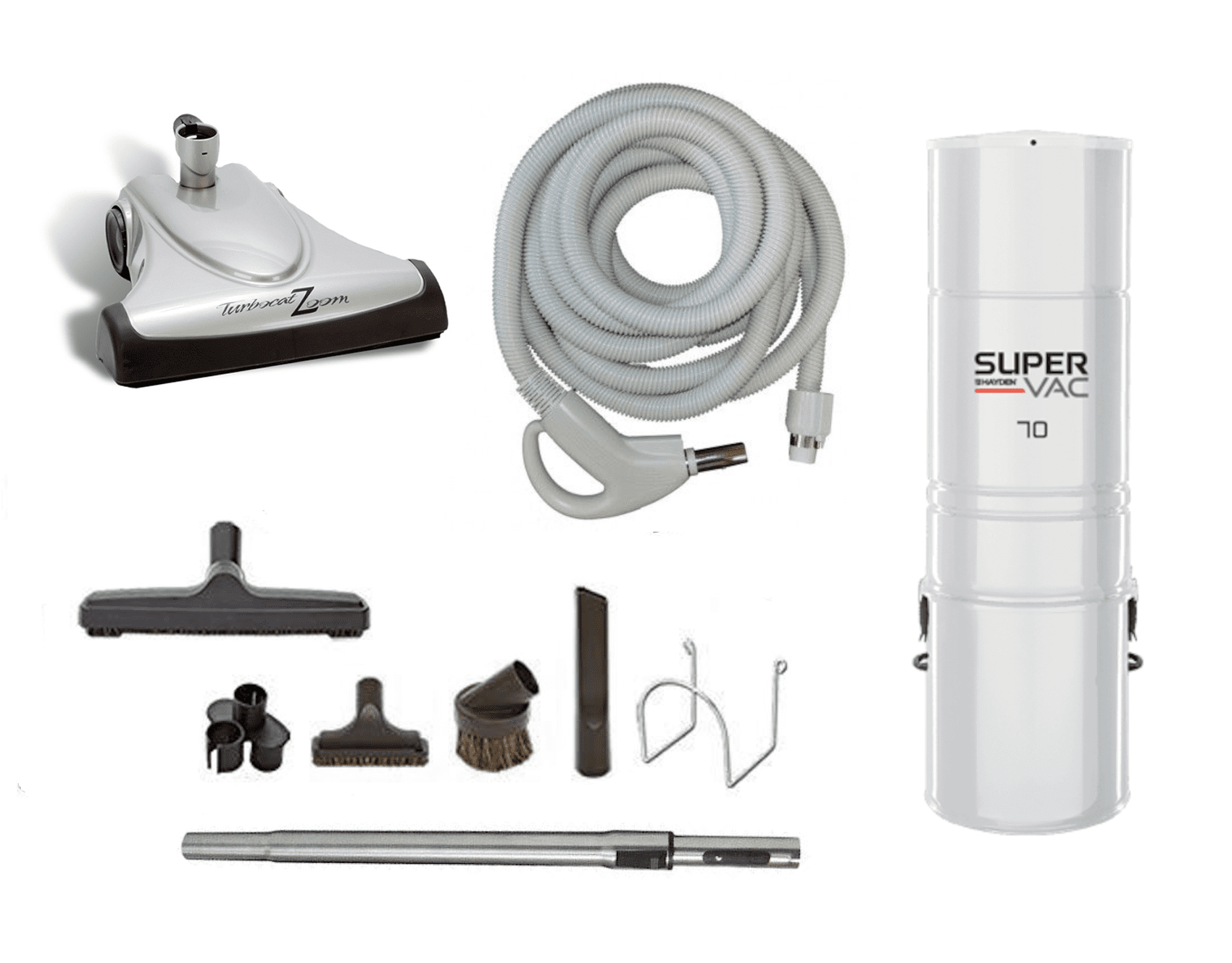 Hayden Super Vac 70 Complete Central Vacuum Package with Vacuflo