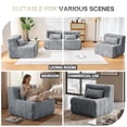 thumbnail image 4 of FLOGUOR Single Floor Sofa Chair, Boneless Sofa Cloud Couch, Chenille Modular Accent Chair with High Resilience Sponge Armless  Chair for Living Room Bedroom No Assembly Required Grey, 4 of 7