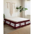 thumbnail image 2 of Welcome Red Bed Skirt Black Buffalo Check Plaid Bed Skirts California King Size 16 Inch Drop, Wrap Around Dust Ruffle&nbsp;Bedskirt with Adjustable Elastic Belt for Queen Size Beds, 2 of 7