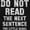 Black, variant on Do Not Read Next Sentence You Rebel Men's Graphic T Shirt Tees Brisco Brands M