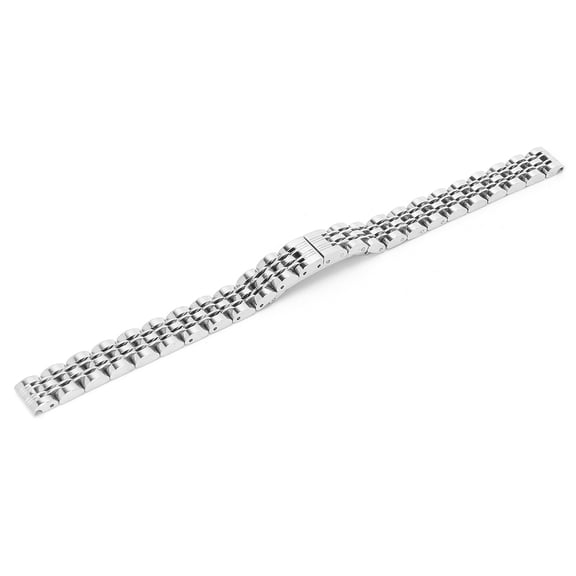 BIMZUC Butterfly Buckle Stainless Steel Watch Strap Replacement Adjustable Length Watch Band Accessory with Adjust Tool for Men and Women, Silver 10mm / 0.39 inches