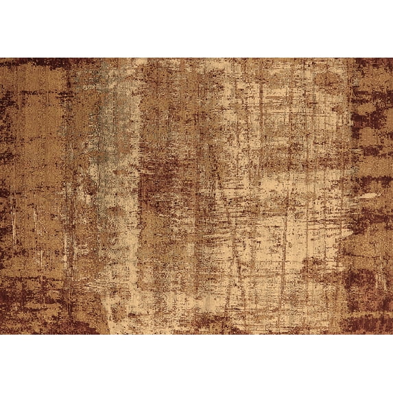 Ahgly Company Indoor Rectangle Oriental Brown Industrial Area Rugs, 5' x 7'