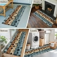 thumbnail image 5 of Runner Rug 2 x 6 Ft, Blue Brown Washable Non-Slip Floor Mat for Kitchen Hallway/Entryway, Rustic Farmhouse Dog Paw Vintage Long Kitchen Runner Area Rugs for Living Room, Low-Profile, 5 of 7
