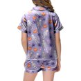 thumbnail image 5 of NIEWTR Halloween Short Sleeve Pajamas Set For Kids Girls Pumpkin Ghost Print Collared Tops and Shorts Pjs Set Breathable Relax Fit Kids Halloween 2 Pieces Nightwear, 5 of 5