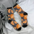 thumbnail image 5 of Hirioo Various Oranges Pattern Adult Middle Tube Socks Breathable Sock Non-Pilling,Contrasting Color Design, 5 of 6