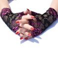 thumbnail image 3 of ZPAQI Women Short Lace Gloves Elegant Summer Princess Formal Wedding Fingerless Mitten, 3 of 12
