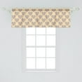 thumbnail image 2 of Ambesonne Heart Window Valance, Romantic Plaid Motif Hearts, 54" X 18", Champagne Multicolor, 2 of 3