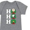 thumbnail image 3 of Peanuts - Christmas - Ho Ho Ho Holiday Wreath - Infant One Piece, 3 of 4