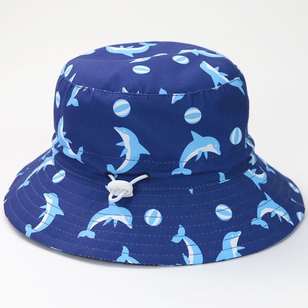 Sombrero de pescador para niños de primavera y verano, sombrero de lavabo para niños con estampado de dibujos animados, sombrero parasol a prueba de rayos UV