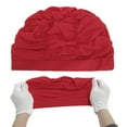 thumbnail image 5 of Unique Bargains 1 Pc Breathable Pleated Style Swimming Cap Red, 5 of 6