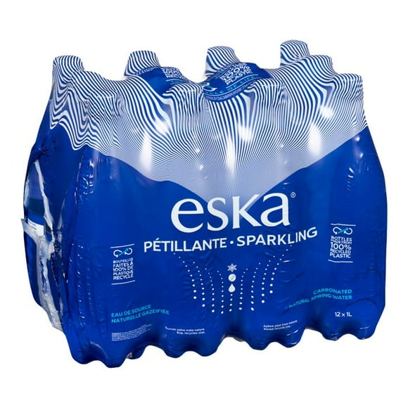 Eska Carbonated Sparkling Spring Water Plastic 1L (12/CASE)