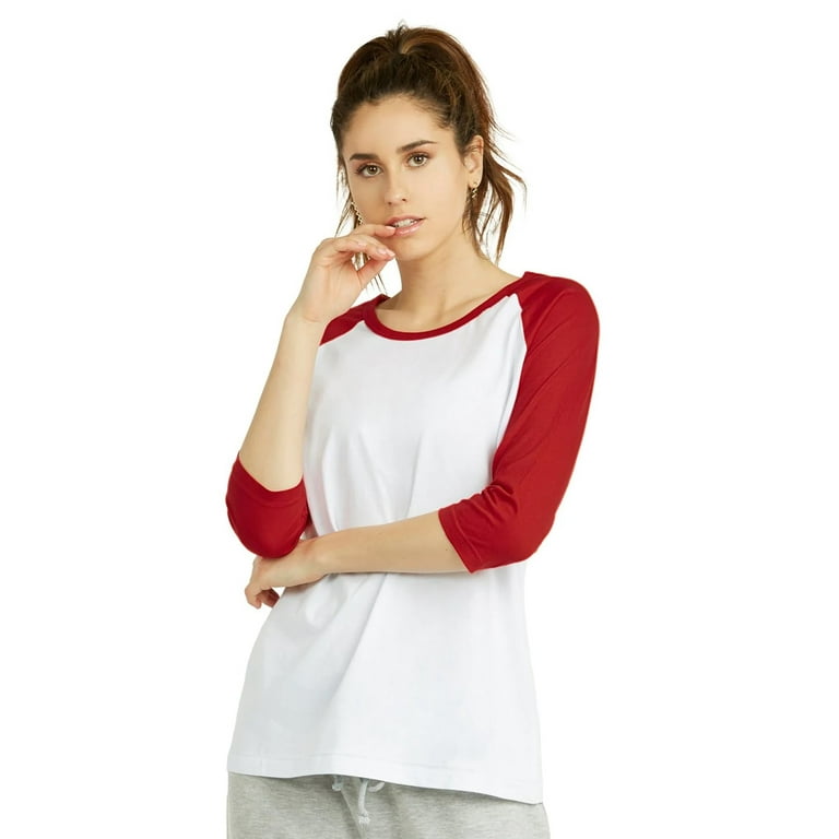 Red sleeve raglan sales
