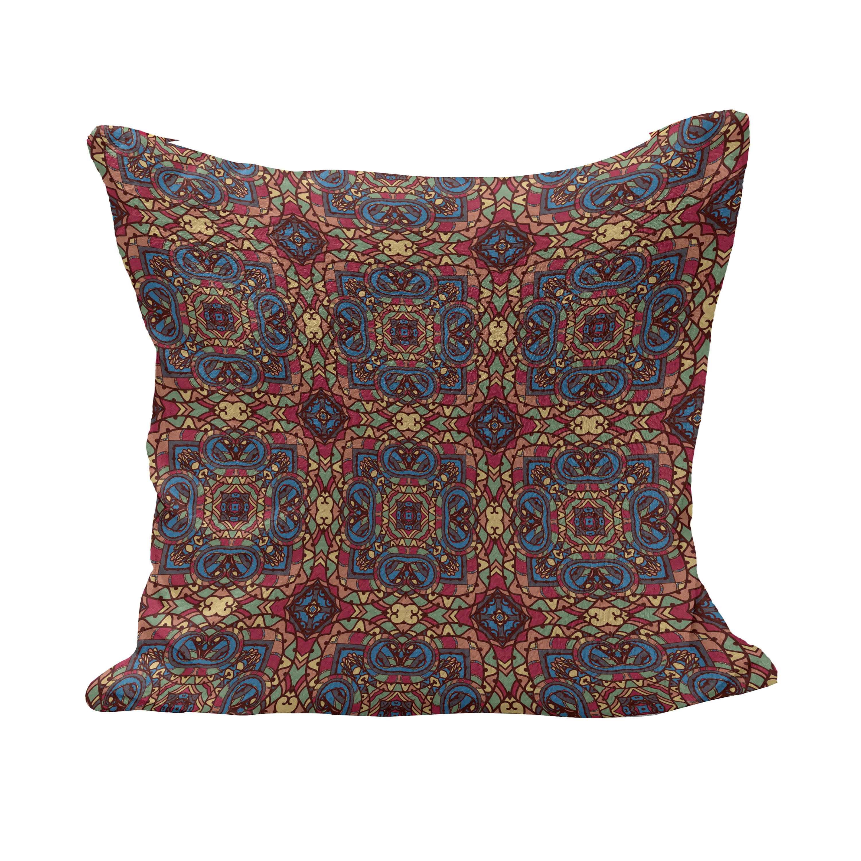 Indian White Velvet Embossed Square Pillow Case Sofa Cushion Cover 24” X 24” 