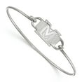 thumbnail image 1 of 925 Sterling Silver Rh-plated Miami University Small Center Wire Bangle; for Adults and Teens; for Women and Men, 1 of 2