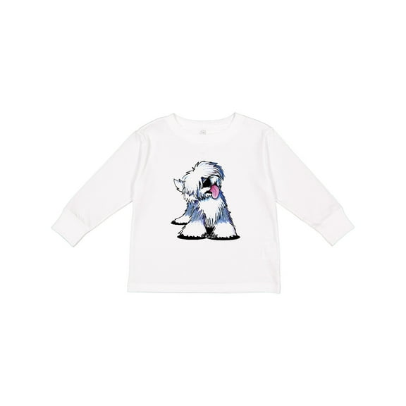 Inktastic Old English Sheepdog Boys or Girls Long Sleeve Toddler T-Shirt