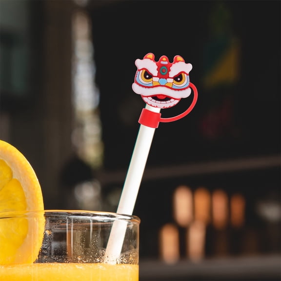 DRAFIDEEP Silicone Straw Covers Assorted Color Reusable for Party 2Pcs