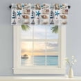thumbnail image 2 of Window Valance for Kitchen,Nautical Ocean Starfish Seashell Patchwork Rod Pocket Curtain Valances Short Curtains Drapes Panel,Beach Theme Window Treatment Topper for Living Room Bathroom Bedroom Home, 2 of 9