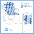 thumbnail image 3 of Gymax 2pcs Folding Beach Chair Camping Lawn Webbing Chair Lightweight 1 Position Blue, 3 of 8