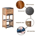 thumbnail image 6 of Bathroom Linen Storage Floor Cabinet Elements Acacia - Gray Wood, 6 of 9