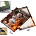 thumbnail image 2 of P&L Art Snowman Christmas Bathroom Canvas Wall Art, Festive Decor with Santa Hat & Newspaper, Framed Canvas Print, 2 of 3