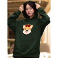 thumbnail image 2 of Royal Corgi Smiling Royal Crown Hoodie Women -Image by Shutterstock, Female Small, 2 of 4