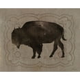 thumbnail image 2 of Stellar Design Studio 24x20 Black Ornate Wood Framed with Double Matting Museum Art Print Titled - Buffalo Impression 2, 2 of 4