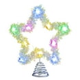 thumbnail image 2 of DAMAI LED Christmas Tree Star with Spiral Base, Lighted Christmas Tree Topper Star Metal Small Angel Tree Topper Xmas Holiday Decoration for Elegant Holiday Tree and Table Display, 2 of 9