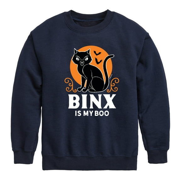 Hocus Pocus - Binx Is My Boo - Youth Crewneck Fleece Sweatshirt