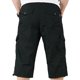 thumbnail image 3 of Pantalones cortos elásticos de 3/4 de longitud larga para hombre, pantalones de tres cuartos de combate tipo cargo con cintura, 3 of 4