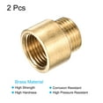 thumbnail image 4 of Uxcell G1/2 Female to G1/2 Male Thread 15mm Brass Extension Pipe Fitting 2 Pack, 4 of 5