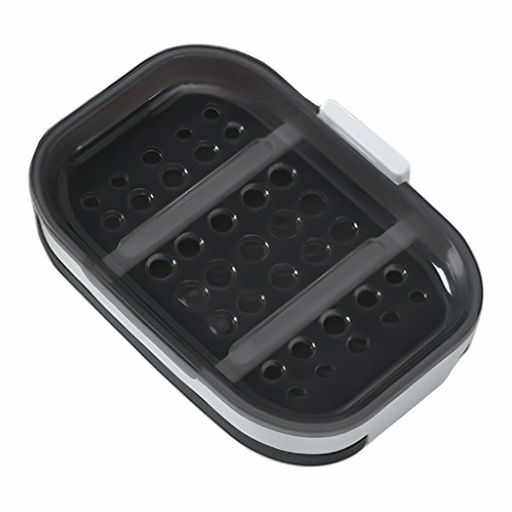 ACDANC Shower Soap Holder Self Adhesive Bar Soap Holder for Shower Wall Bathroom Kitchen Wall Mounted Soap Dish Black Soap Tray for Bar Soap