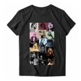 thumbnail image 2 of TayIor Sw1ft Chemises, Tyler Sw1ft Merch, Tyler Sw1ft, Mode Décontractée Imprimée Col Rond Manches Courtes Chemises Blouse Femme Graphique Amateur de Musique TKFASHION Violet Clair G, 2 of 7
