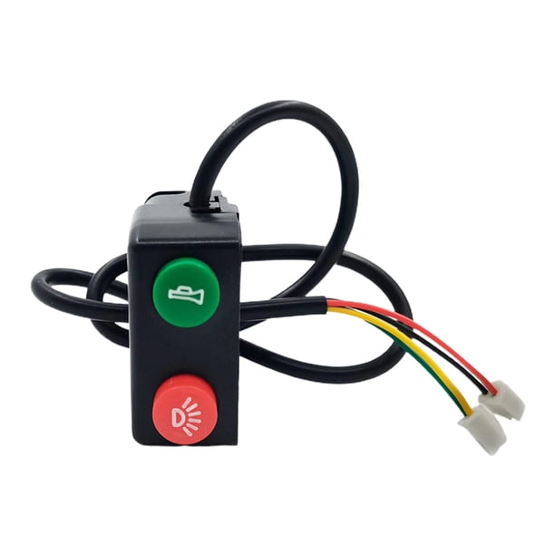 Interruptor del manillar Motocicleta Botón rojo verde Repuestos universales Longitud del cable 40 cm Reemplazo 7/8 "Montaje Interruptor de arranque shamjiam Interruptor de manillar