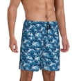 thumbnail image 2 of Naloa Sea Water Wave Men's Short Pajama Pants, Pj Shorts, Lounge Comfort Shorts-X-Large, 2 of 6