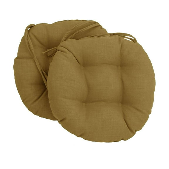 Blazing Needles 16-inch Spun Polyester Solid Outdoor Round Tufted Chair Cushion