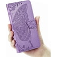thumbnail image 6 of for Samsung Galaxy A15 Wallet Case, [Butterfly & Flower Embossed] Premium Leather Case Cover with Card Slots Kickstand Flip Case for Samsung Galaxy A15 (Lavender), 6 of 6