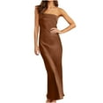 thumbnail image 2 of Sakmal Maxi Womens Dresses Brown Party Cocktail Elegant Dress Sleeveless Ball Gown Dresses for Women, 2 of 8
